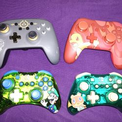 Nintendo Switch Wired Controllers Lot Of 4 