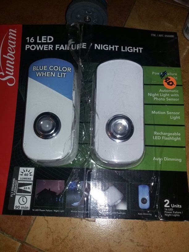 Sunbeam LED power failure night light