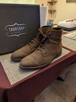 MEN'S THURSDAY BOOT COMPANY MOCHA PRESIDENT/ SIZE 14 / BARELY WORN / EXCELLENT CONDITION ‼️ FAR EAST