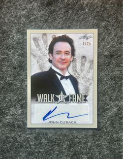 2017 Leaf Walk Of Fame - John Cusak - Autograph Card No WF-JC2 - #’d   4/25 - Mint - Classic Gem!