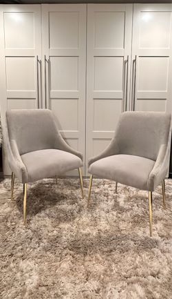 Light Gray Anthropologie Elowen Chairs - Set Of 2