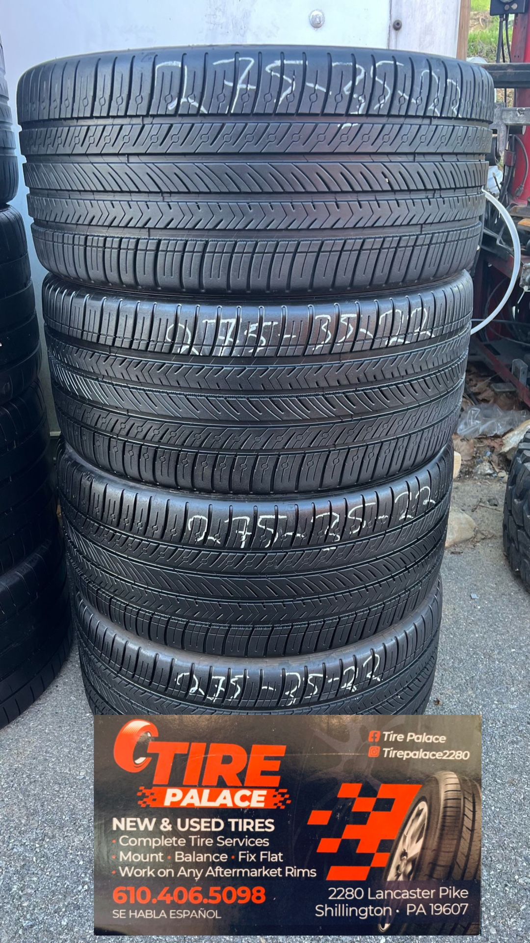 Used 275/35/22 Michelin pilot sport all season full set mount&balance included $800
