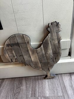 Wooden Chicken Wall Art10x12”