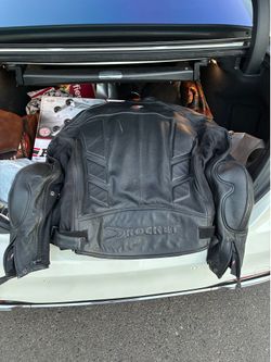 Joe Rocket Leather Motorcycle Jacket – Black – Excellent Protection