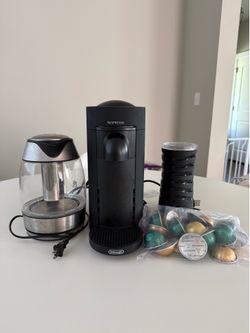 Nespresso Vertuo Plus Bundle – Milk Frother + Tea Infuser + Starbucks Capsules