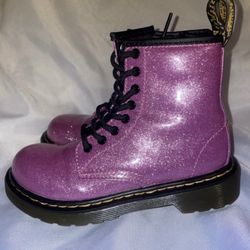  NEW Dr Marten’s Toddler Child Pink Glitter Boots Sz 10