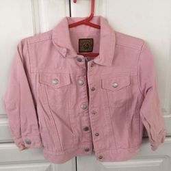 Girls Pink Jean Jacket Size 4T