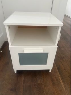 IKEA BRIMNES Nightstand - White Bedside Table