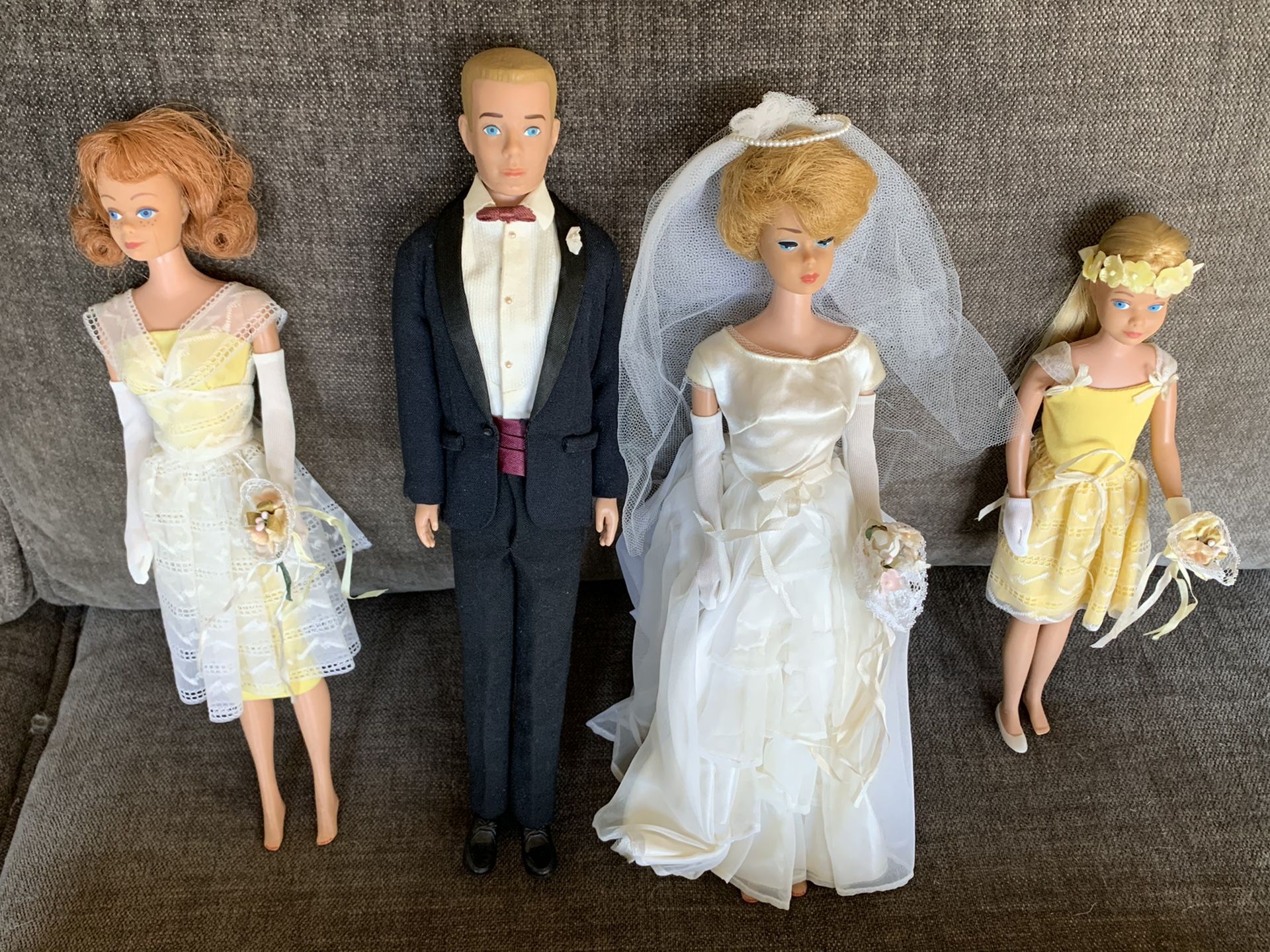 Barbie 1963 Vintage Wedding Gift Set box & dolls