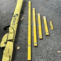 Stabila 80AS-2 Level Set — 72”, 48”, 32”, 12”, plus torpedo