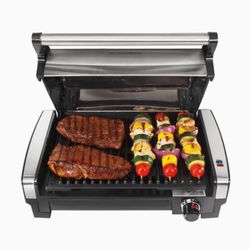 (NEW) Hamilton Beach Electric Indoor Searing Grill Portable Grill (PERFECT FOR SUMMER BARBECUES)