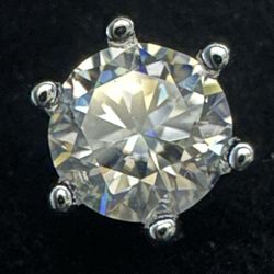 New VVS1 Moissanite Earrings Sterling 925 (w/ GRA certificate)