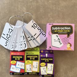 Math Flash cards ages 6+