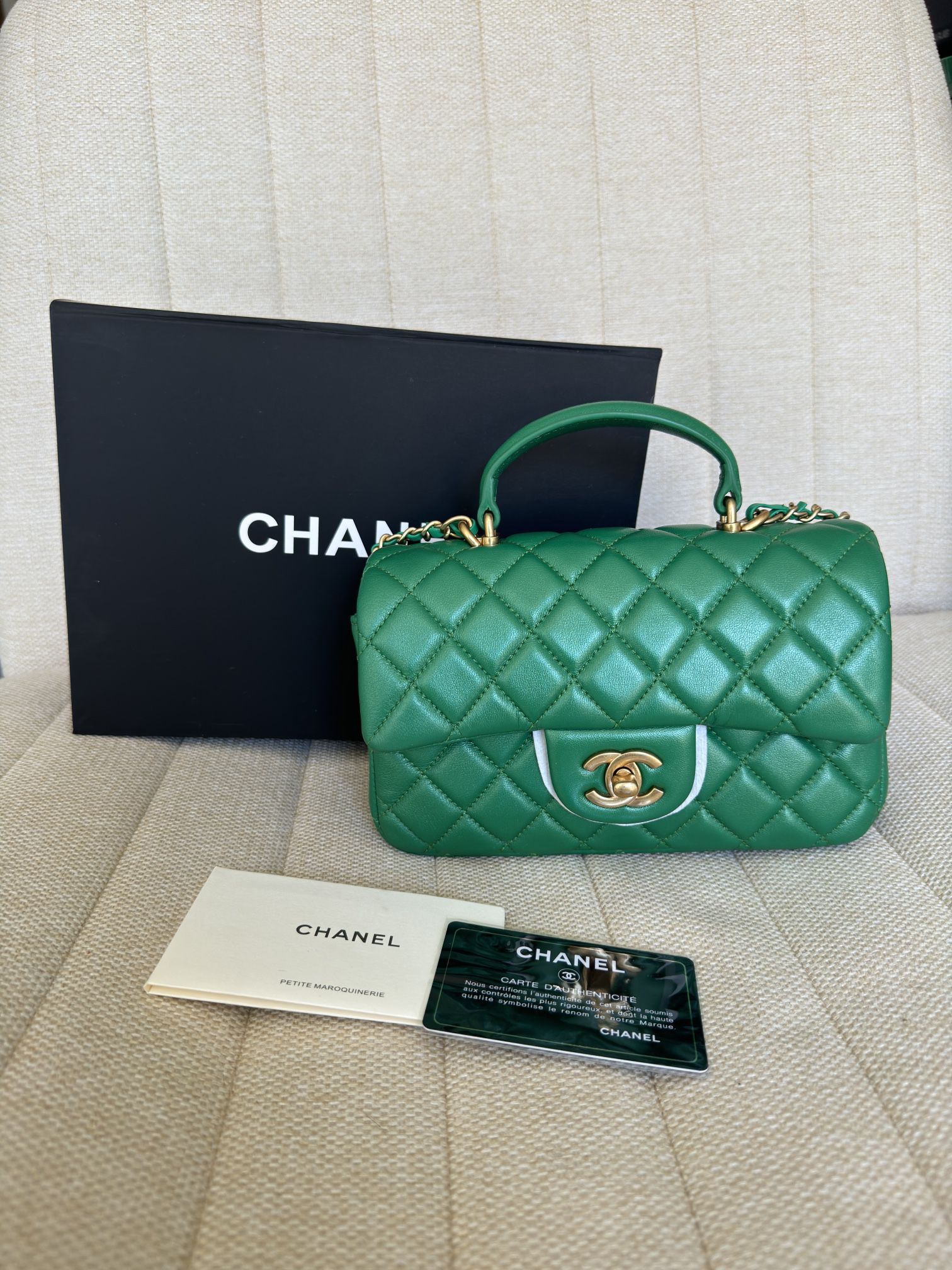 Chanel Mini Top Handle Flap Bag 