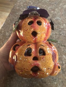 Pumpkin candle holder Halloween