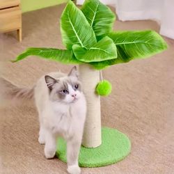 COCONUT TREE Cat Scratching Post Cat Scratcher Scratching Post with Sisal Rope