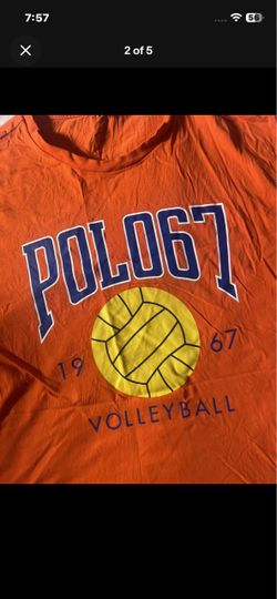 Polo Ralph Lauren Classic Fit Volleyball 67 Graphic Logo T-Shirt Orange Men's L