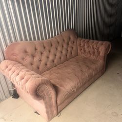 Pink Studded Couch 