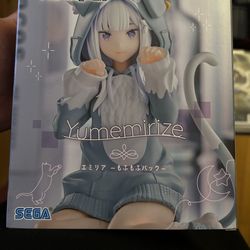 Re:ZERO Yumemirize Emilia Fluffy Mofu Mofu Pack Anime Figure Cat Sitting Figure