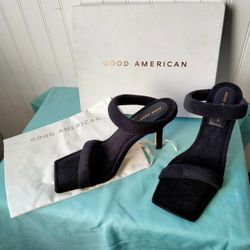 Good American Heel Terry Slip On Sandal