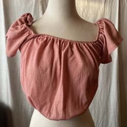 Blush Pink Off Shoulder Top