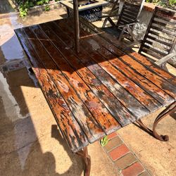 Heavy Wrought Iron Table 