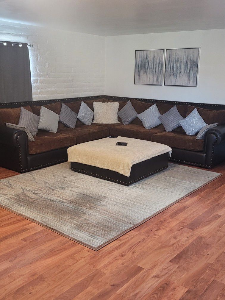  Leather Sectional