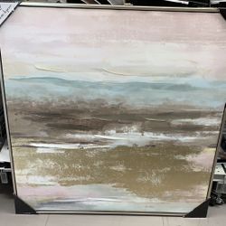 Framed Pastel Abstract Wall Art