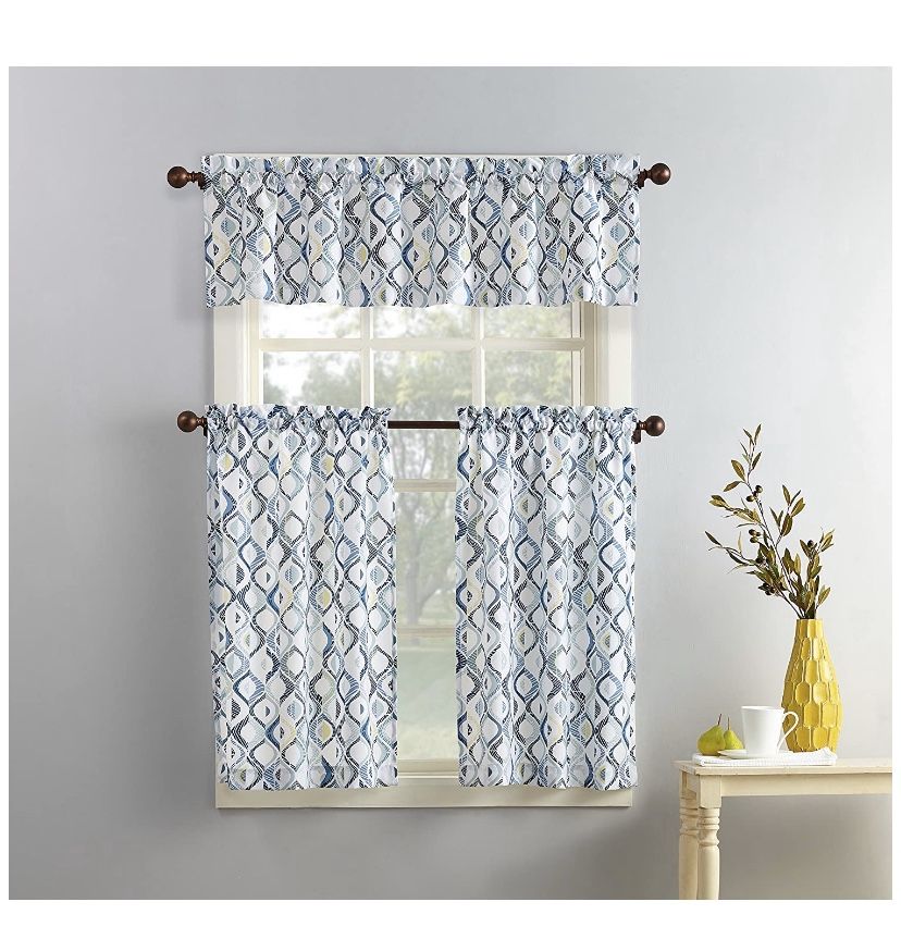 3 piece kitchen curtain