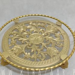 Golden color Platter for Dining