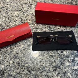 Black And Red Gradient Cartier Frames