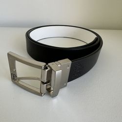 PGA Tour Leather Black White Belt Men’s
