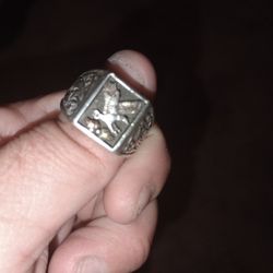 Men's Eagle Black Hills Gold Ring