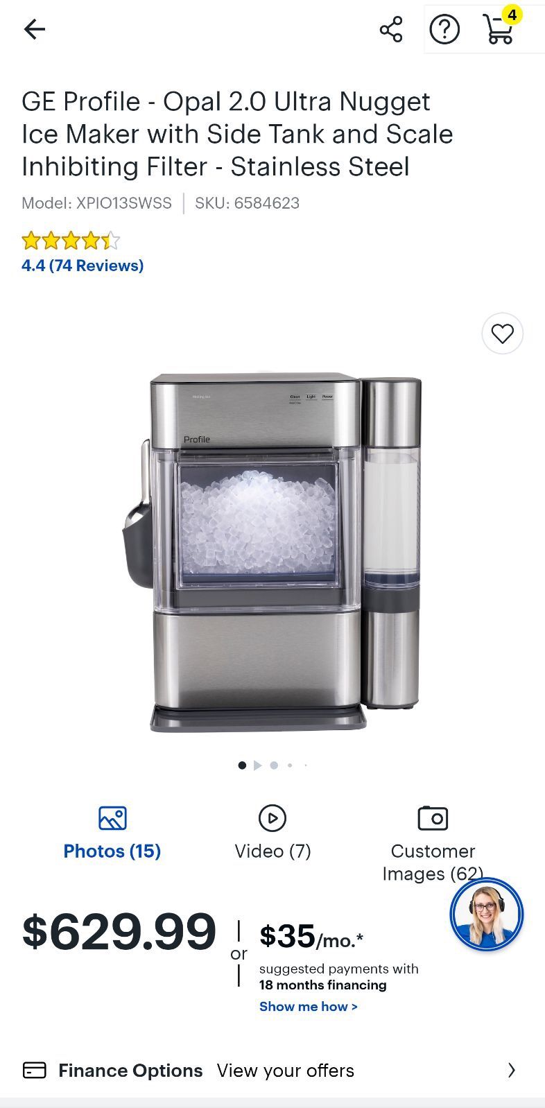 BRAND NEW GE ICE MAKER