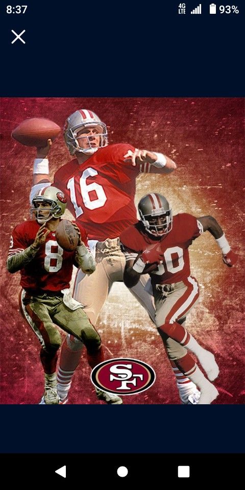 San Francisco 49ers Legends Montana, Rice and Young Lithograph 