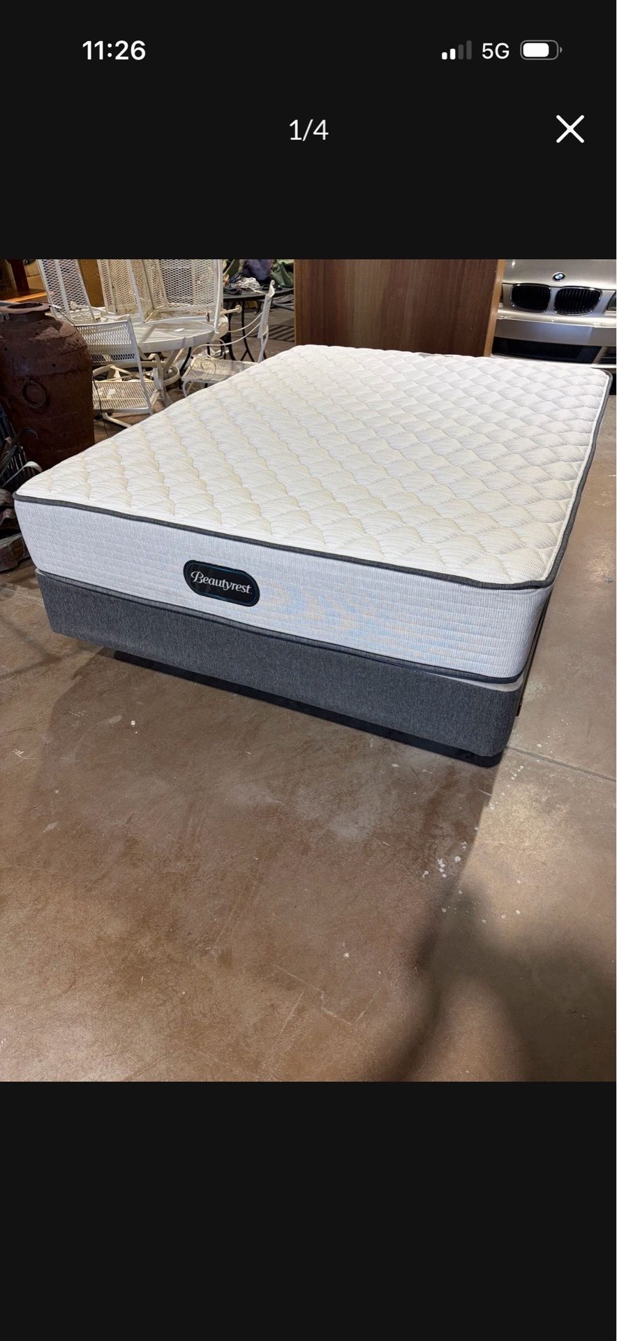 Gently Used Beautyrest Hybrid Mattress w/Box Spring