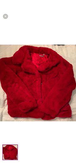 Red Fur Teddy Bear Jacket 