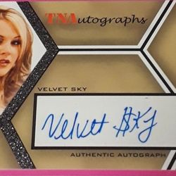 TNA TRISTAR VELVET SKY Card 2008 Autograph AUTO Diva Women's Wrestling #A-VS 