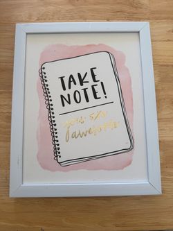 Framed Motivational Wall Art Print