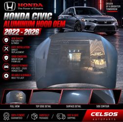 HONDA CIVIC ALUMINUM HOOD OEM  2022  -  2026