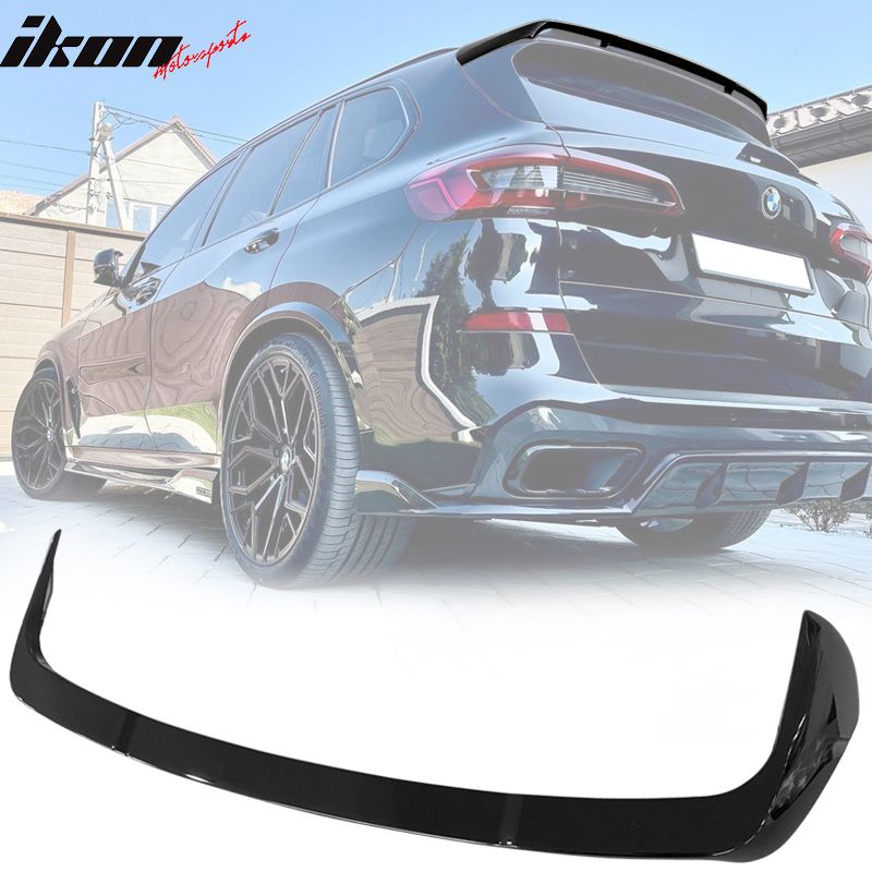 Fits 2019-2025 BMW G05 X5 HM Style Gloss Black Rear Roof Spoiler Lip Wing ABS