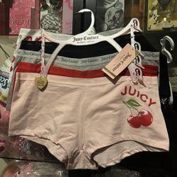 Juicy Couture 5-Pack Boyshorts Panties Underwear Cotton Blend Sz L New