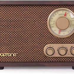 Brand New Retro Vintage Wood FM AM Real Radio and also Bluetooth Speaker