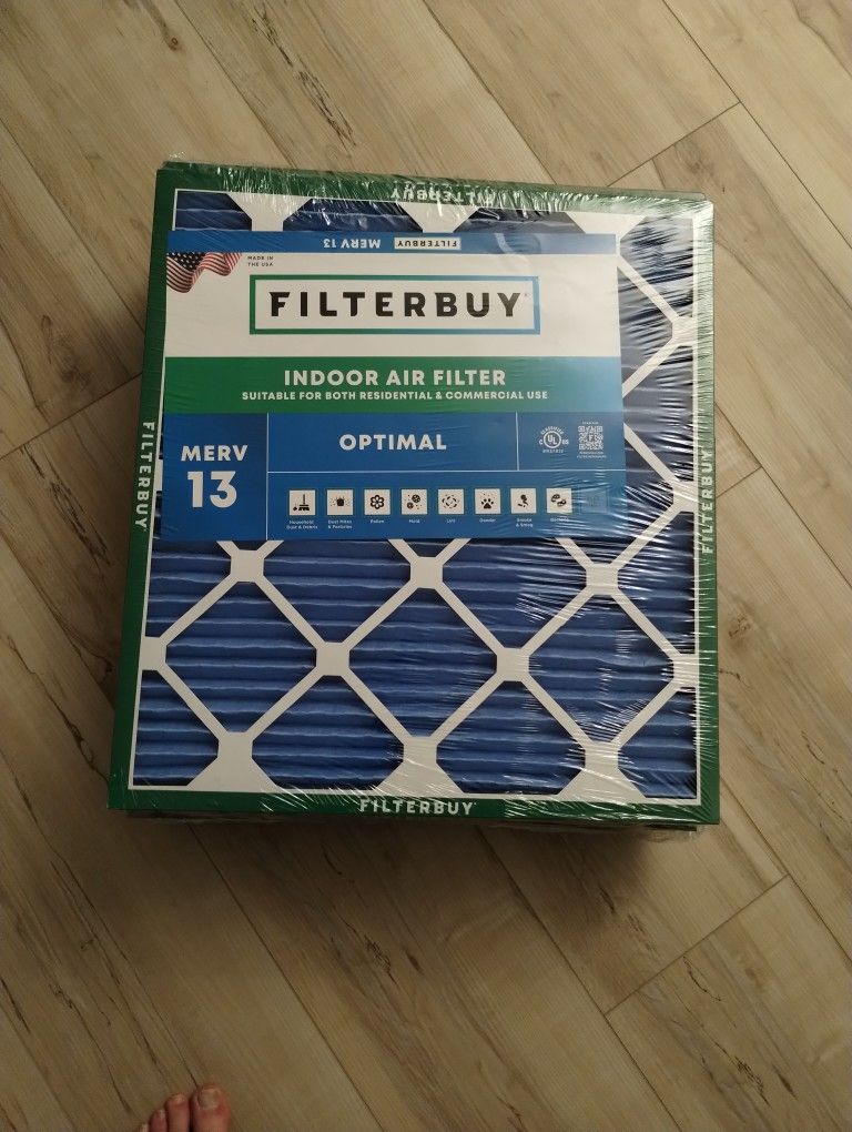8 Pack Merv 13 AirFilters 20x22x1
