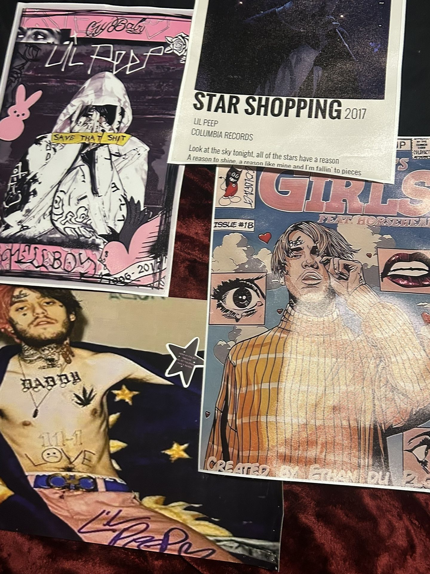 Lil peep poster lot. very nice quality