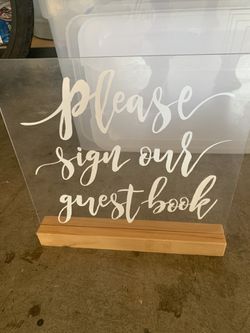 Guestbook sign for wedding