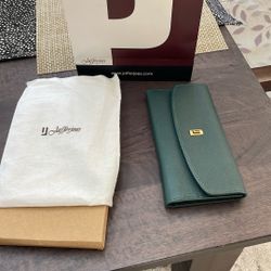 100% Green Leather Wallet 