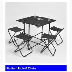 Stadium Table with 4 Stools Set