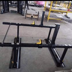 Foldable Wall Mount Power Rack Combo With Fully Adjustable Commercial Bench And 300lb Olympic Weight Set With Barbell And Clips 