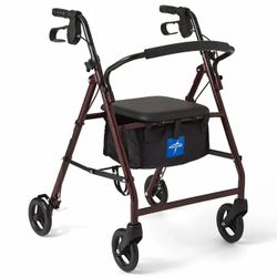 Rolling Walker - MDS86850E - Burgundy